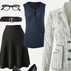 CAbi Navy Crossover Keyhole  Style Number #300